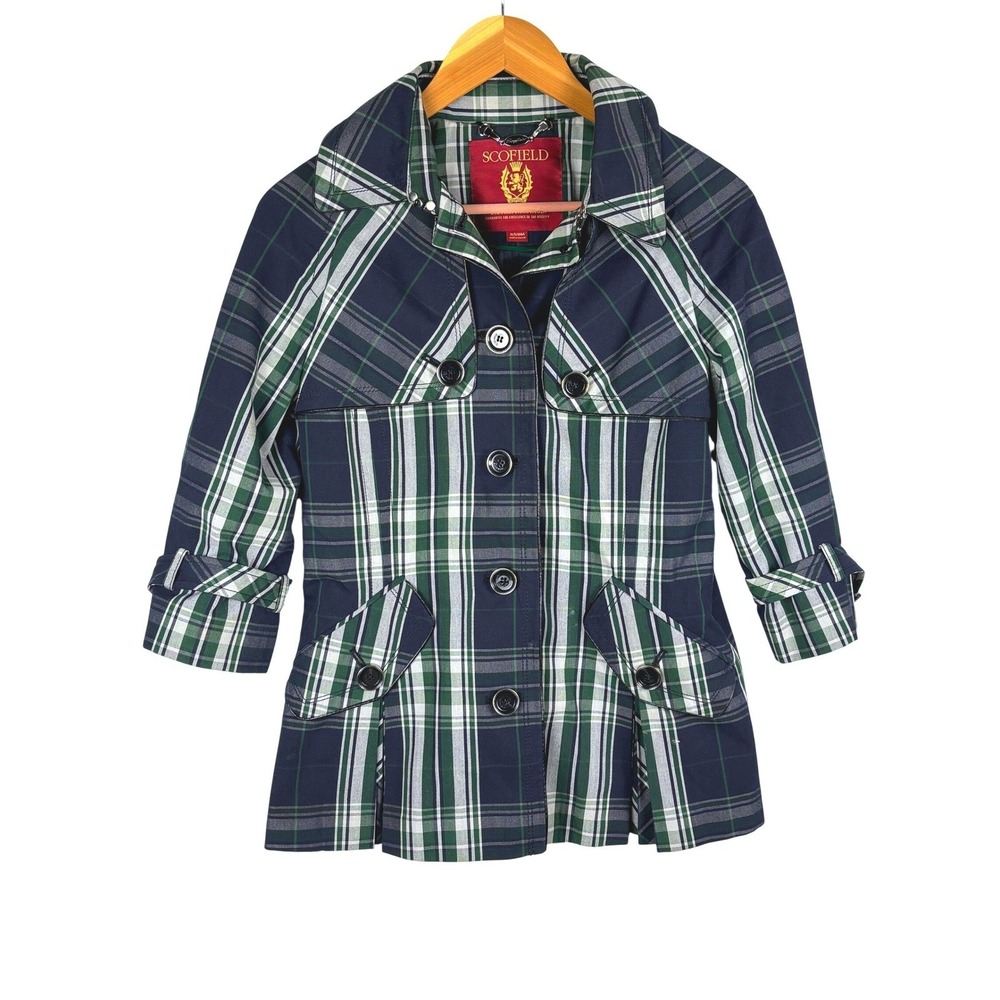 Scofield British Heritage Women Short Trench Coat 3/4 Sleeve Fits like US Sz 4-6